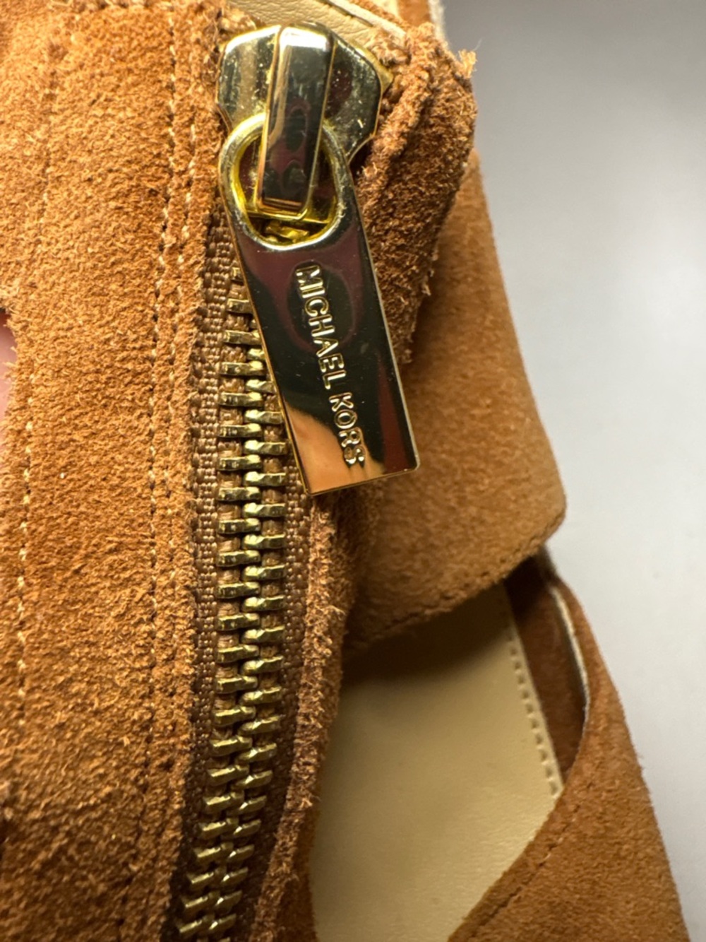 MICHAEL Michael Kors Damita Tan Suede Espadrille with Front Zip Size 11 - Picture 12 of 12